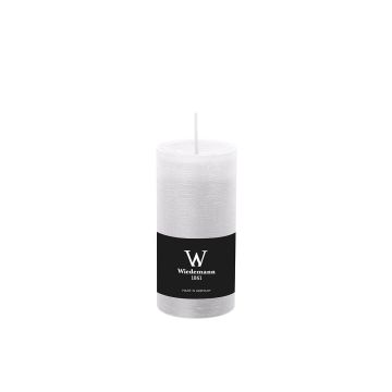 Candela a colonna / Candela di cera AURORA, bianco, 12cm, Ø5,8cm, 42h - Made in Germany