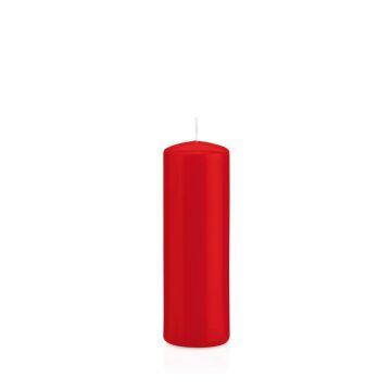 Candela votiva / Candela a colonna MAEVA, rosso, 15cm, Ø5cm, 37h - Made in Germany