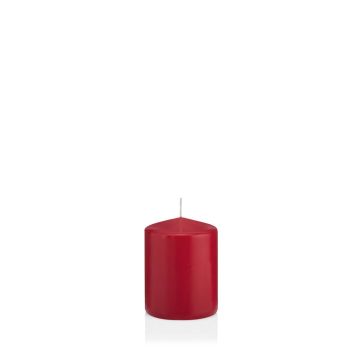 Candela votiva / Candela a colonna MAEVA, rosso scuro, 8cm, Ø6cm, 29h - Made in Germany