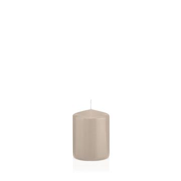 Candela votiva / Candela a colonna MAEVA, beige, 8cm, Ø6cm, 29h - Made in Germany