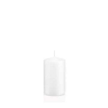 Candela votiva / Candela a colonna MAEVA, bianco, 10cm, Ø6cm, 33h - Made in Germany