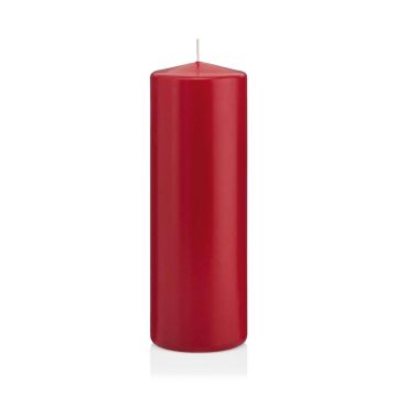 Candela votiva / Candela a colonna MAEVA, rosso scuro, 20cm, Ø7cm, 103h - Made in Germany