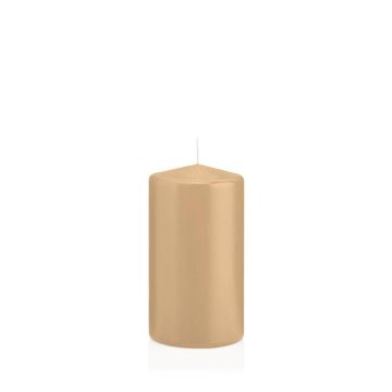 Candela votiva / Candela a colonna MAEVA, marrone chiaro, 13cm, Ø7cm, 52h - Made in Germany
