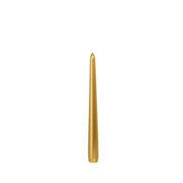 Candela da lampioncino / Candela lunga ROSELLA, oro, 25cm, Ø2,5cm, 8h - Made in Germany