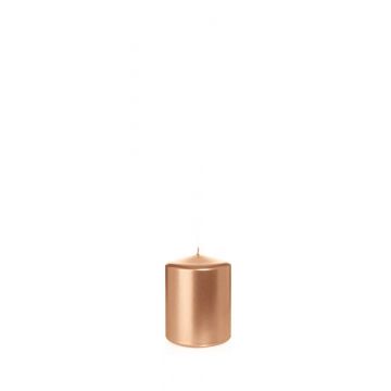 Candela di Natale / Candela a colonna ROSELLA, rosa oro, 10cm, Ø8cm, 45h - Made in Germany