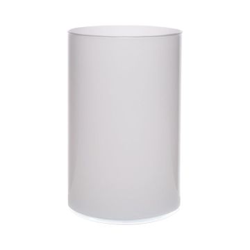 Vaso cilindrico in vetro SANYA EARTH, bianco, 21 cm, Ø14 cm