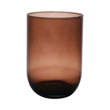 Vaso da tavolo in vetro MARISA, marrone-trasparente, 20cm, Ø14cm