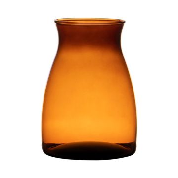 Vaso da fiori in vetro MAISIE, arancione-marrone-trasparente, 20cm, Ø14cm