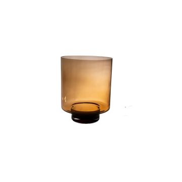 Lanterna in vetro APIRADI con piede, marrone-trasparente, 35cm, Ø27cm