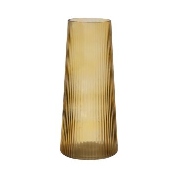 Vaso Conico In Vetro Alto Matches21 - Decorazione Per Fiori, 19x70 Cm, Trasparente