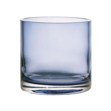 Vetro per candele SANSA EARTH, blu-trasparente, 11cm, Ø11,5cm