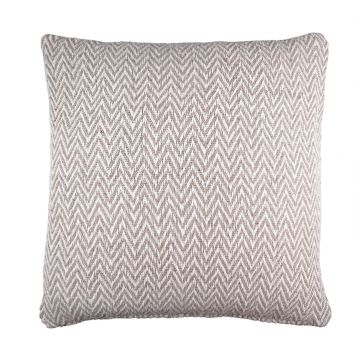 Cuscino decorativo KENZA, motivo a zig zag, marrone chiaro, 45x45cm