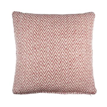 Cuscino decorativo KENZA, motivo a zig zag, arancione, 45x45cm