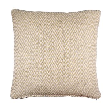 Cuscino decorativo KENZA, motivo a zig zag, verde cachi, 45x45cm