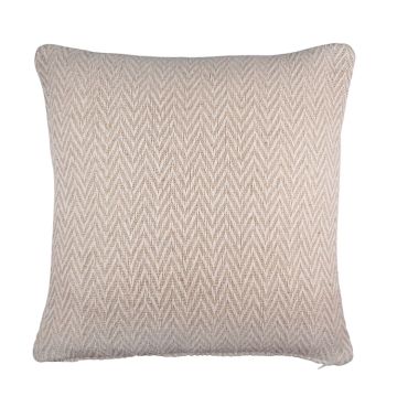 Cuscino decorativo KENZA, motivo a zig zag, beige, 45x45cm