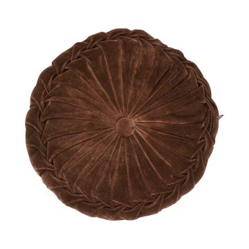 Cuscino rotondo BELLONA, marrone cioccolato, 10x40cm
