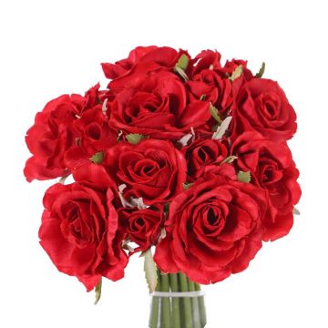 Bouquet di rose finte ROSILA, rosso, 25cm, Ø20cm