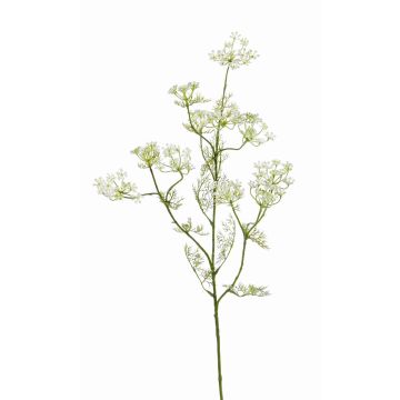 Ramo artificiale di aneto WINCENT con fiori, bianco-verde, 80cm