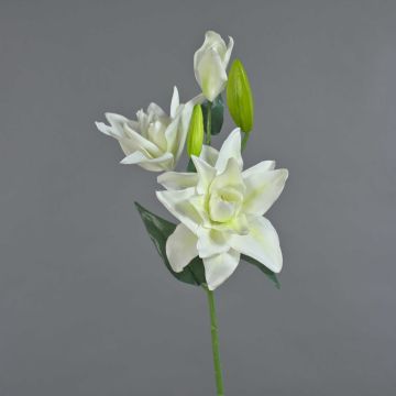 Giglio finto ISALIE, bianco-verde, 80cm, Ø15cm