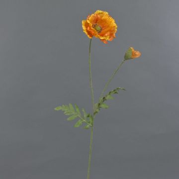Papavero finto LIENTJE, arancione, 65cm, Ø12cm