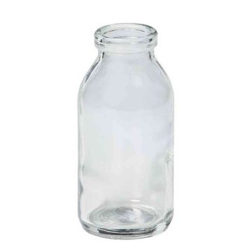 Piccola bottiglia di vetro LEATRICE OCEAN, cilindrico/rotondo, trasparente, 10cm, Ø4,5cm