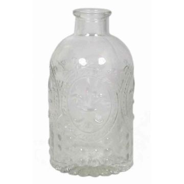 Piccola bottiglia di vetro URSULA, cilindrico/rotondo, trasparente, 12,5cm, Ø3,5cm/Ø6,5cm