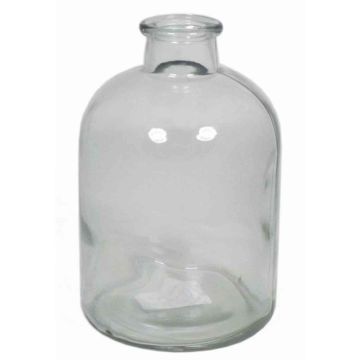 Bottiglia di vetro URSULA, cilindrico/rotondo, trasparente, 17cm, Ø4,5cm/Ø11cm