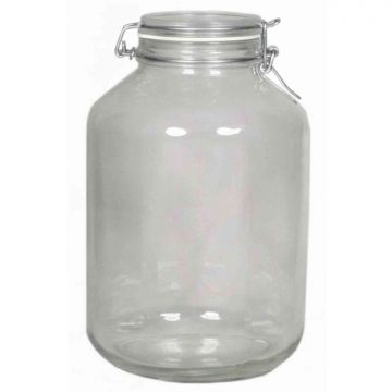 Vaso di conservazione XXL JARVEN, 5 litri, cilindrico/rotondo, trasparente, 27,5cm, Ø9,5cm/Ø17cm