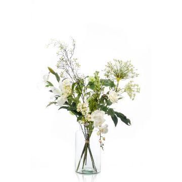 Bouquet tessile FEME, bianco, 105cm, Ø40cm