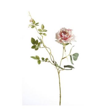 Ramo di rose finte BEATA, rosa-bianco, 75cm