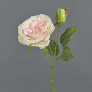 Rosa artificiale CESCA, rosa-giallo, 40cm