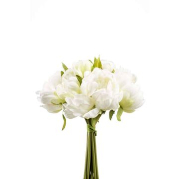 Bouquet di peonie artificiali WILO, bianco-verde, 25cm