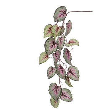 Ramo di begonia rex finta MEIRA, verde-rosa, 110cm