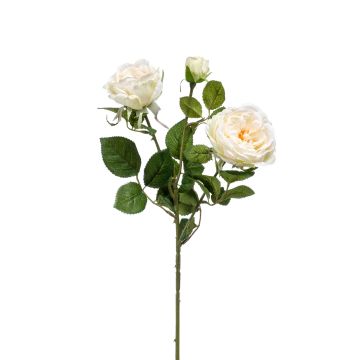 Ramo di rose finte CALISTA, crema, 60cm