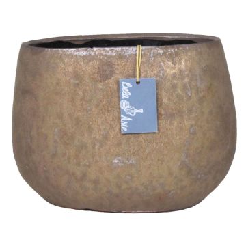 Vaso da fiori ovale in ceramica PEYO, bronzo, 25,5x15,5x18,5cm