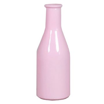 Bottiglia di vetro ANYA, rosa, 18cm, Ø6,5cm