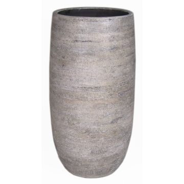 Vaso di ceramica AGAPE granulato, bianco-marrone, 50cm, Ø24,5cm
