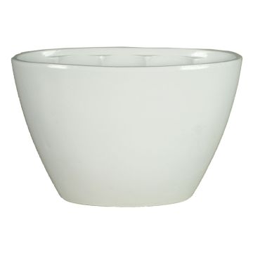 Vaso ovale per orchidee RODISA, in ceramica, bianco, 32x14,5x22,5cm