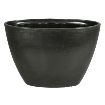 Vaso ovale per orchidee RODISA, in ceramica, nero, 32x14,5x22,5cm