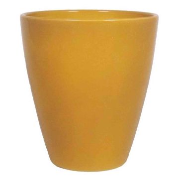Vaso di ceramica TEHERAN PALAST, giallo ocra, 17cm, Ø13,5cm