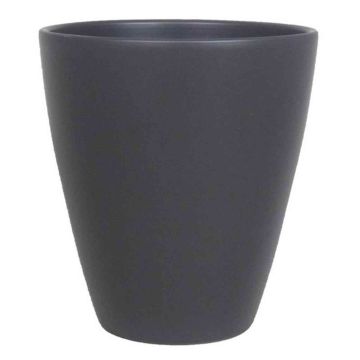 Vaso di ceramica TEHERAN PALAST, grigio antracite-opaco, 17cm, Ø13,5cm