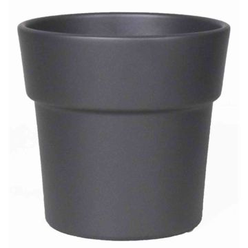 Vaso per orchidee MARIVAN, ceramica, grigio antracite-opaco, 12,5cm, Ø13,5cm