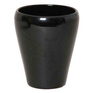 Vaso per orchidee NAZARABAD, ceramica, nero, 17cm, Ø14cm
