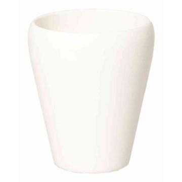 Vaso per orchidee NAZARABAD, ceramica, crema, 17cm, Ø14cm