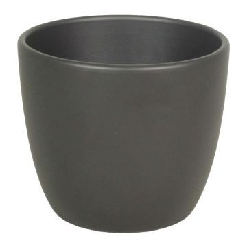 Piccolo vaso da fiori TEHERAN BASAR, ceramica, grigio antracite-opaco, 8,5cm, Ø10,5cm