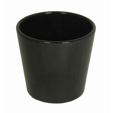 Vaso per orchidee BANEH, ceramica, nero, 12,5cm, Ø13,5cm
