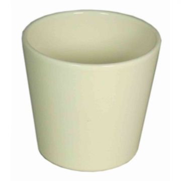 Vaso per orchidee BANEH, ceramica, crema, 12,5cm, Ø13,5cm