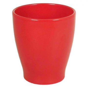 Vaso per orchidee MALAYER, ceramica, rosso, 15cm, Ø13,2cm