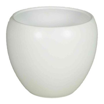 Vaso per piante in ceramica URMIA BASAR, bianco-opaco, 18,5cm, Ø22cm