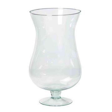 Vaso a calice KOFFI in vetro, con piede, trasparente, 30cm, Ø16cm